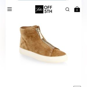 FRYE Lena zip up suede high top